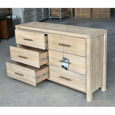 B5822 - 31 : Tủ Ngang 06 Ngăn Kéo - Màu Kem Sứ Nung